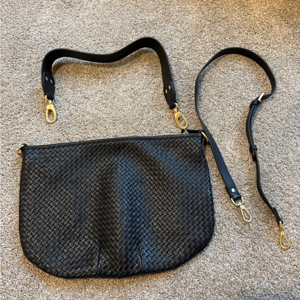 Like new Italian Handwoven Leather Mini Shoulder Bag - Picture 2 of 3